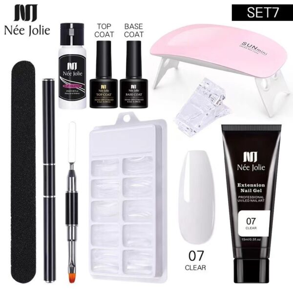 Nail Gel Set 6W LED Lamp Full Manicure Set Quick Extension Nail Kit Gel Building Polygels Set For Nails Tool Kit Nail Art Kit - Image 19